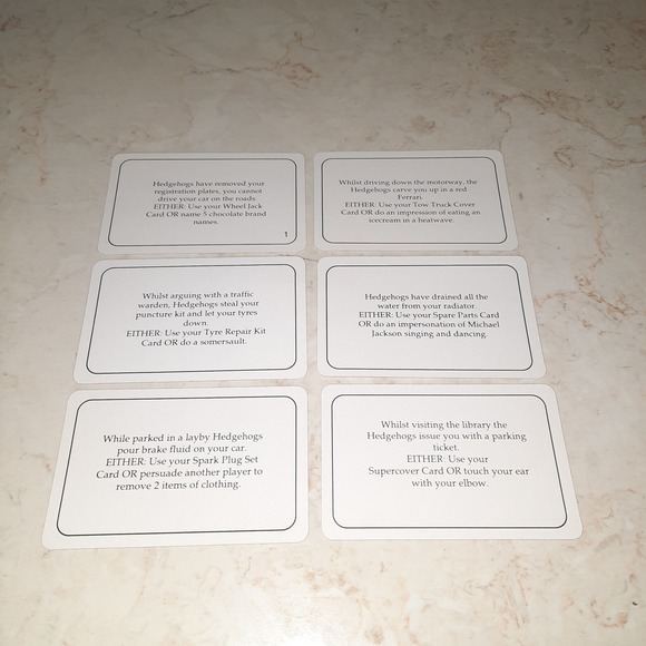 Hedgehogs Revenge Vintage Game Replacement Piece Cards - Picture 2 of 16